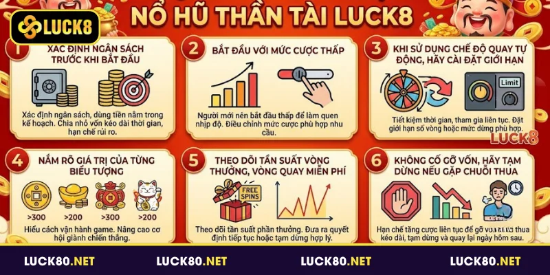 Nổ Hũ Thần Tài Luck8 - Chinh Phục Kho Báu Jackpot Lớn 4 Áp dụng kinh nghiệm chơi slot Thần Tài để trúng lớn