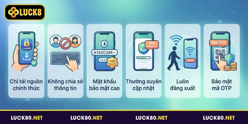 Các lưu ý quan trọng trong quá trình cài đặt và sử dụng app Luck8