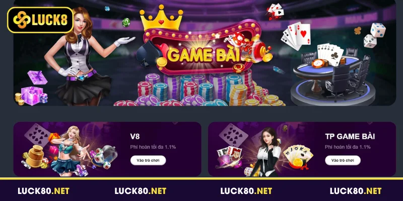 Game bài Luck8 sử dụng bộ 52 lá