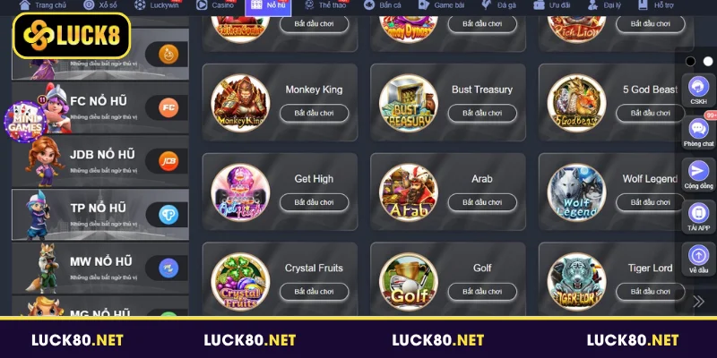 TP Nổ Hũ - Chơi Slot Nhận Thưởng Cực Khủng Tại Luck8 2 Nắm rõ về sảnh TP nổ hũ