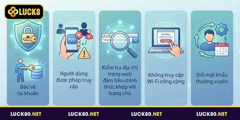 Những điều cần nhớ để đảm bảo an toàn tài khoản khi login Luck8