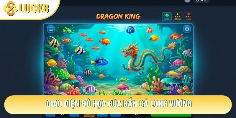 Giao diện đồ họa của bắn cá long vương Giao diện đồ họa của bắn cá long vương