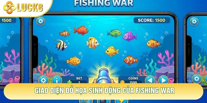 Giao diện đồ họa sinh động của Fishing War