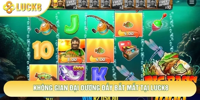 Không gian đại dương đầy bắt mắt tại Luck8