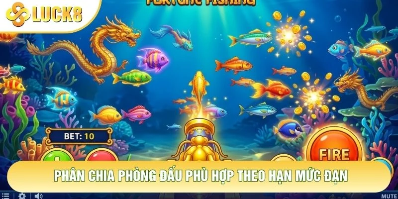 Phân chia phòng đấu phù hợp theo hạn mức đạn Phân chia phòng đấu phù hợp theo hạn mức đạn