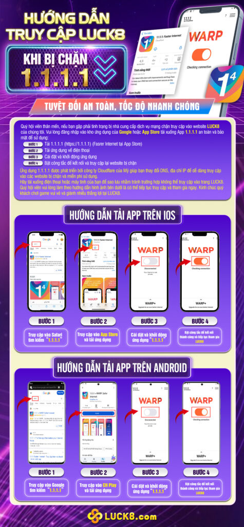hướng dẫn truy cập luck8 không chặn